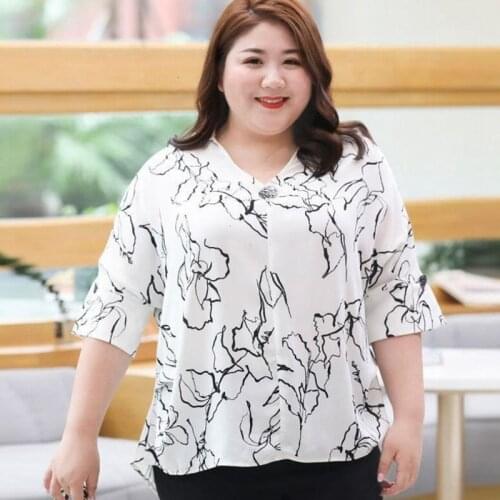 Womens Large Size V Neck Short Sleeve Shirt Top Polka Print Knot Front Womens Tops And Summer Blouse Roupas Feminina 8XL