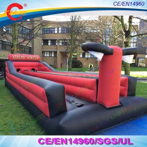 10x3x2m Super sport game Inflatable Bungee Run with Two Lane Runway