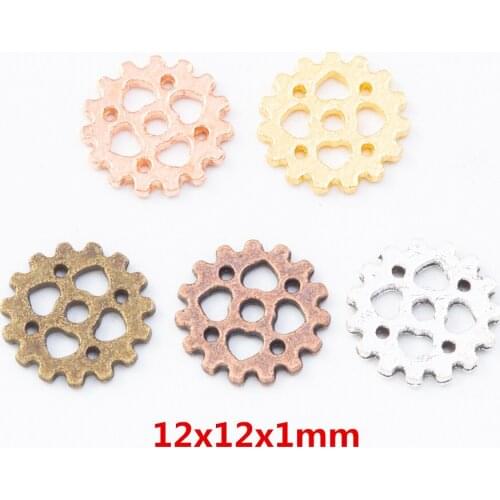 110 pieces of retro metal zinc alloy gear pendant for DIY handmade jewelry necklace making 7831