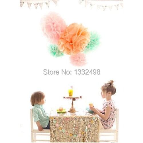 30 colors 250 Pcs Largest Size 20'' 50cm Tissue Pom Poms Paper Flower Event Party Supplies Shower birthday Wedding Decoratio