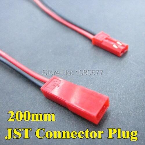 30 pair 200mm Male And Female JST Connector Plug 2 Pin Red Black Cable for RC Plane Li-Poly Battery Connecting