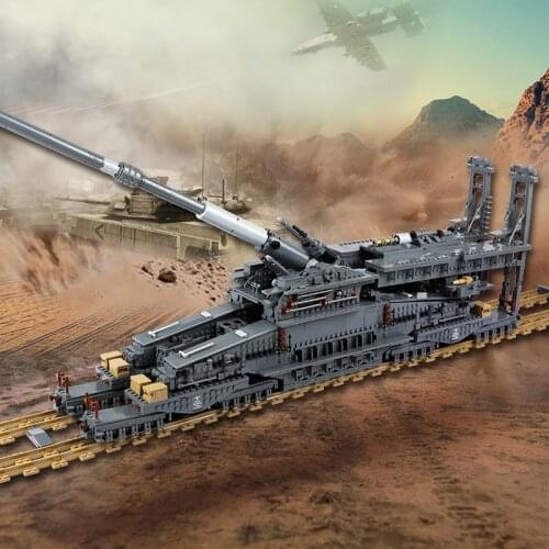 3846Pcs Building Blocks German 80cm K[E] Railway Gun "Dora" Military Tank Series Toys For Children WW2 Boys Gifts Army Bricks