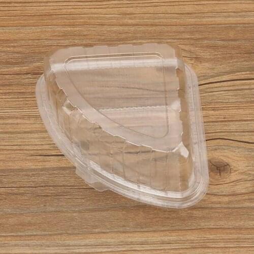 50pcs Triangle Plastic Pie Sandwich Cake Box Snack Pastry Transparent Container Pizza Dessert Storage Box Wedding Party Decor