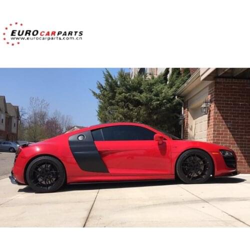 R8 side skirts carbon fiber fit for AD R8 to LB style Artisan style carbon fiber side skirts for R8 left and right style