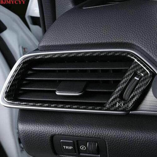BJMYCYY 2PCS/SET Carbon fiber decorative frame air conditioner outlet on both sides of the car For Honda Accord 10th 2018 2019