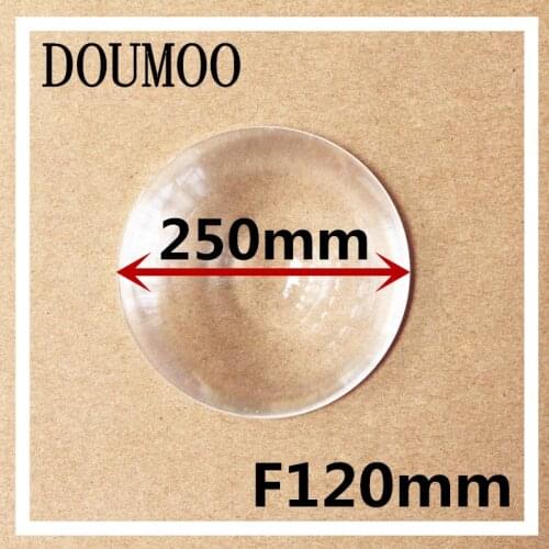 Diameter 250 mm Focal length 120 mm Fresnel Lens DIY TV Projection Solar Cooker thickness 2 MM High light condenser lens