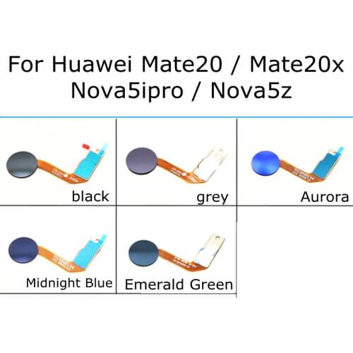 For Huawei mate 20 mate 20x nova 5i pro nova 5z Fingerprint Scanner Touch Sensor Home Button Return Flex Cable