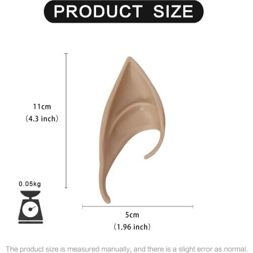 Cosmask Halloween Angel Elf Ears Fairy Cosplay Accessories Halloween Christmas Party Latex Soft Prosthetic Tips False Ears Props