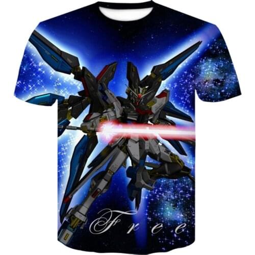 Mobile Suit Gundam SEED Strike Freedom Athrun Zala Lacus Clyne Cosplay Costume Cloth Adult Kids Child Short Sleeve T-shirt