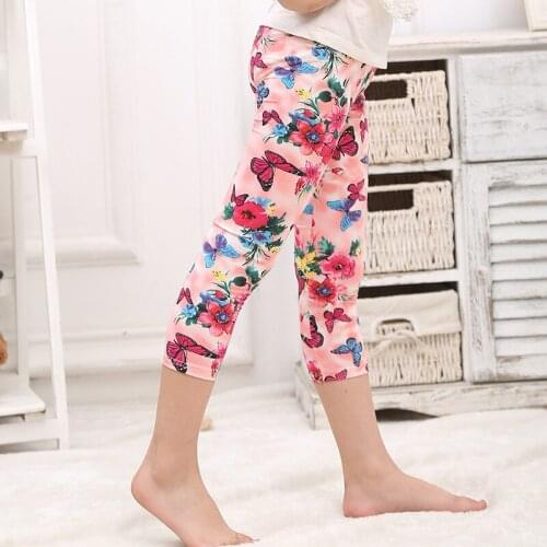 Hot & New Girls leggings summer Korean Flower multi-colored milk silk breathable Leggings