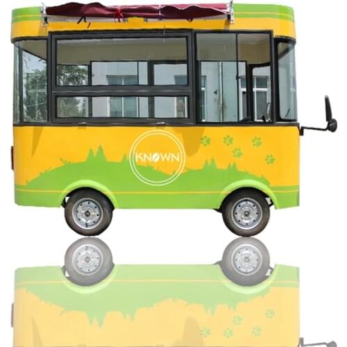 2019 Hot Sale Fashion 3.5m Long Electric Kiosk Mall Hotdog Food Cart Food Van Trailer Food Truck For Sale