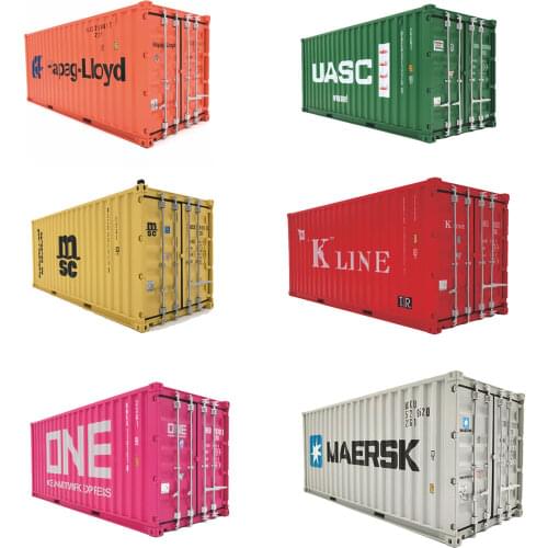 Diecast Truck Model 1/20 Scale Accessories Container Box Model Toy Simulation Shipping ONE Container Collect Gift Van Car Parts