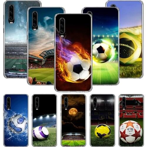 Football Soccer Ball Case For Huawei P40 P30 P20 P10 Mate 30 20 10 Pro Lite P Smart Plus + Z Cover Phone Shell Coque