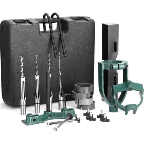 KKMOON Square Tenon Machine Accessories Set Woodworking Bench Drill Square Tenon Machine Converter Tenon Frame Reducer Sleeve