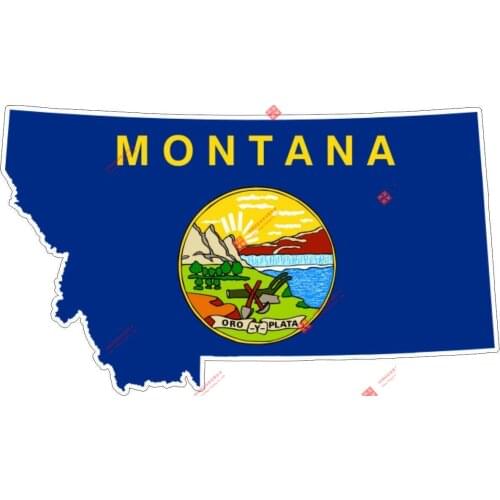 Sticker Car Moto Map Flag Vinyl Outside Wall Decal Macbbook Montana Usa Decal JDM Car Sticker DIY Car Styling Auto Accessories
