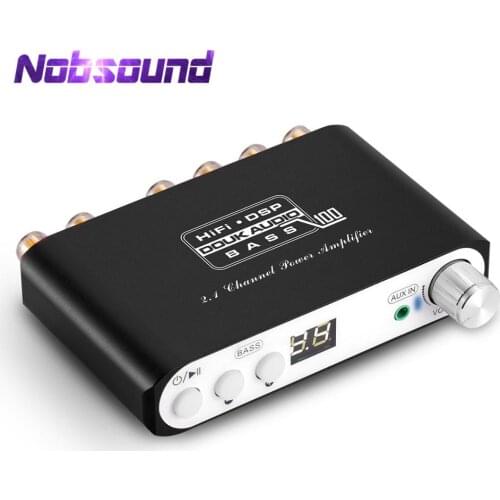 Nobsound Mini HiFi 2.1 Subwoofer DSP Bluetooth 5.0 Hi-Fi TPA3116 Digital Power Stereo Amplifier for Speaker