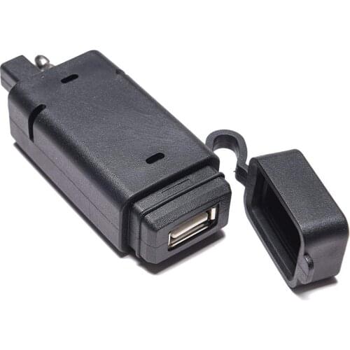 SAE to USB Adapter Motorcycle Quick Disconnect Plug with USB Charger for Cell Phones GPS and Any Other Devices