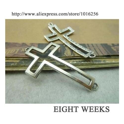 Zinc alloy pendant jewelry accessories diy handmade material charms hollow out a cross connection