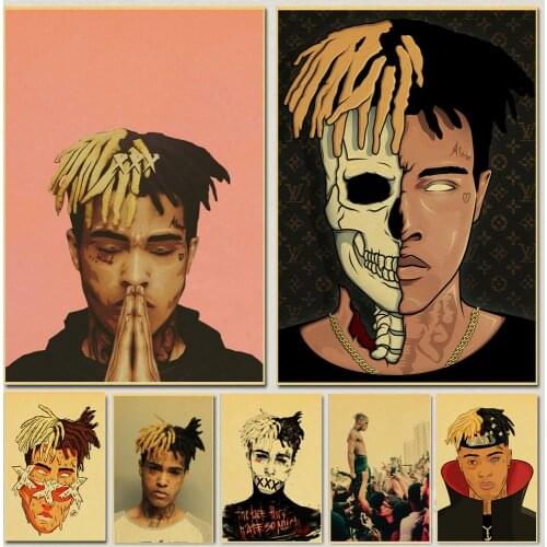Classic American Rapper Xxxtentacion Poster Decorative retro Wall posters Home Posters Art Bar Decor painting