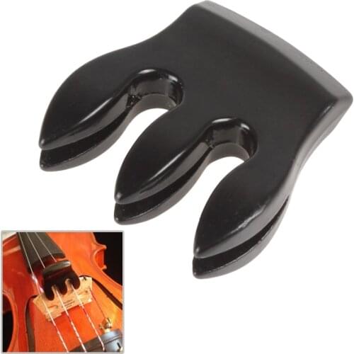 Violin mute 3 Prong Practical Metal Black Violin Mute for 1/8-4/4 Violin Stringed Instruments Violin Accessories
