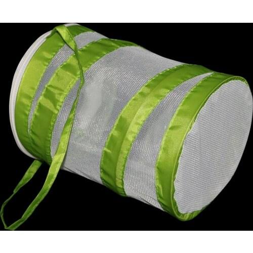 Folding Insect Mesh Cage Butterfly Dragonfly Mantis Breathable Habitat Cage Cylindrical Breeding Feeding Container Catching Cage