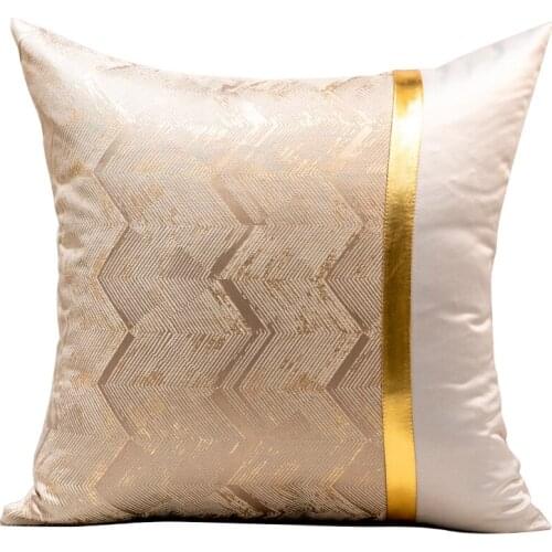 Modern Luxury Gold Color Sofa Waist Cushion Cover Sample Room Hotel Decoration Waist Pillow Cover 30x50cm