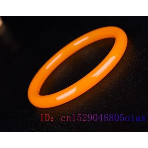 Yellow Jade Bangle Bracelet Carved Fashion Charm Natural Chinese Jadeite Jewelry Gifts Amulet