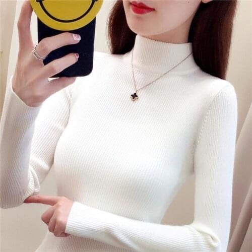 Women Sweaters 2021 Autumn Winter Tops Korean Slim Women Pullover Knitted Sweater Jumper Soft Warm Pull Femme S-4XL