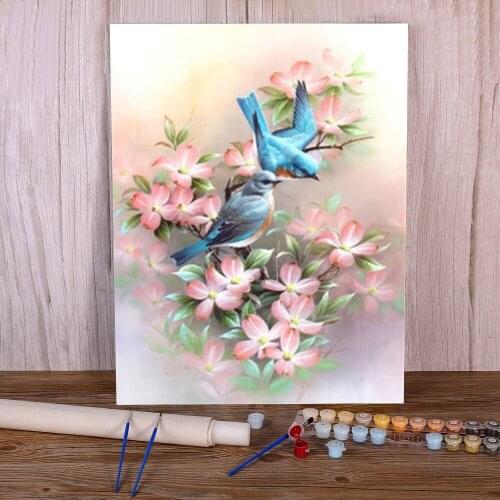 Animal Bird Paint By Numbers Set Oil Paints 50*70 Oil Painting Decoration For Adults Handiwork For Drawing Art