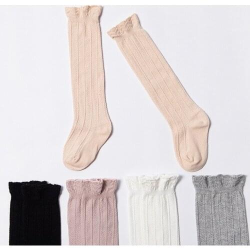 0-3Years Baby Solid Infant Knee High Stockings Baby Boys Girls Cotton Keep Warm Long Stockings Plain Kids Soft Leg Warmer