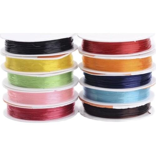 10 Roll Clear Elastic Crystal Thread Stretchy String Bead Cords 0.4/0.5/0.6/0.7/0.8mm for Beaded Jewelry Making Accessories