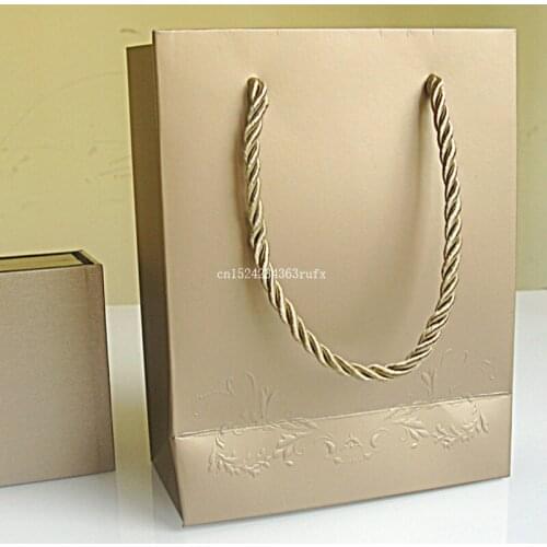 100pcs Jewelry Bags Small Paper Bag 14*7*18cm Bracelet Ring Earring Box Gift Packaging Bag