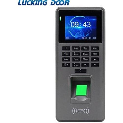 125Khz RFID 2.4 inch Fingerprint Access Control Keypad USB Biometric System Electronic Time Clock Recorder Attendance Machine