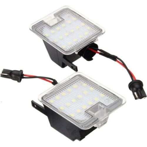 2Pcs Canbus Car LED Under Side Mirror Puddle Lights Lamp No Error Super Bright For Ford Focus 3 Kuga C-Max Escape Mondeo