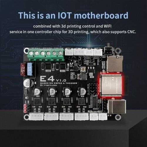 28EA 1 Set E4 V1.0 Wifi Control Board ESP32&TMC2209 with Bluetooth-compatible for 3D Printer CNC Routers