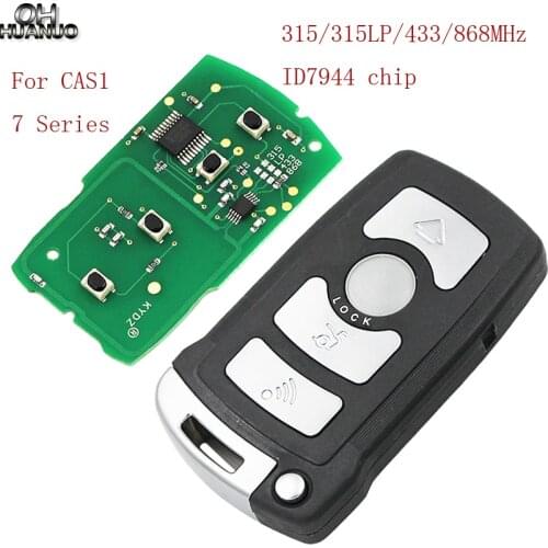 4 Buttons 315//315LP/433/868Mhz PCF7944 CAS1 Smart Car Remote Key Shell Fob For BMW 7 Series E65 E66 E67 E68 745i 750i