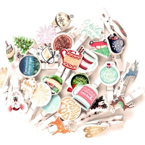 Wood Clothes Pegs Clothespin Clips Office Christmas Wedding Party Decoration Accessories Photo Hanging Pegs DIY 40-50mm 5pcs