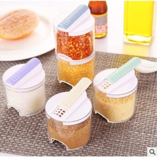 5pcs/set Kitchen Sugar Salt Pepper Spices rack Seasoning Storage Box Organizer Bottle pot for condiment spice jar container set