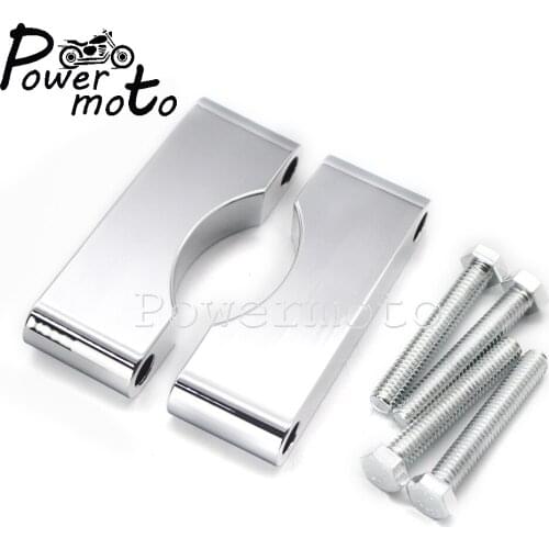 1.25" Aluminum Chrome Motorcycle Front Fender Spacer Kits Accessories For Harley Touring w/ 5.5" wide 21" Wheel 1984-2013