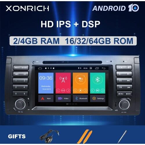 IPS DSP 4GB 2Din Android 10Car Radio For BMW X5 E53 BMW E39 multimedia Audio GPS navigation stereo DVD Player head unit 8core64G
