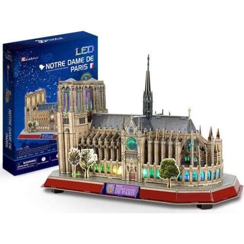 CubiFun 3D Building Model Puzzle Paper Notre Dame de Paris Kids 10+ Years Adult Creative Assemble Educational Jigsaw Toys Gift