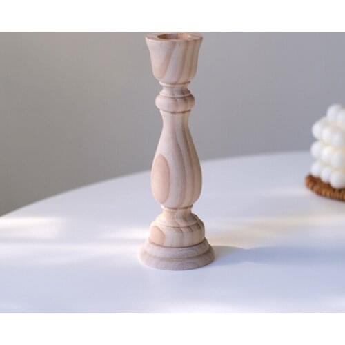 Wood Candle Holder For Wedding Decorations Candlestick Rustic Vintage Candle Stand Candle Holders Modern