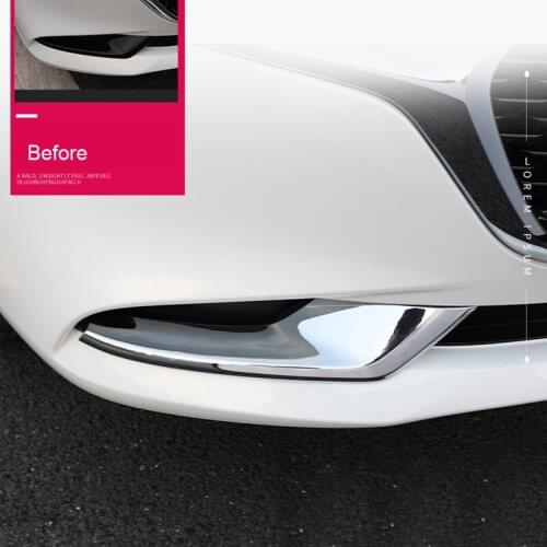 For Mazda 3 M3 Axela 2019 2020 Accessories Chrome ABS Front Fog Lamp Light Cover Trim Decoration 2pcs