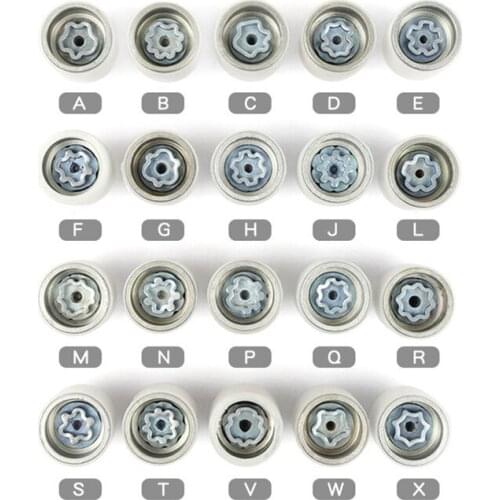 21pcs Car Wheel Tire Anti-theft Screw Sleeve Removal Key For Audi A6 Q5 Q3 Q7 Q2 A1 A4 A5 A8 A3 A7 Repair Disassembly Tools