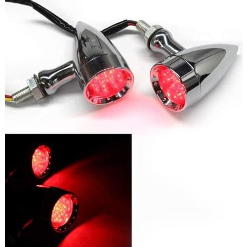 2 PCS/ Pair Universal ABS DC 12V Motorcycle Red Turn Signal Lights Running Light for Har ley Honda Yamaha Suzuki