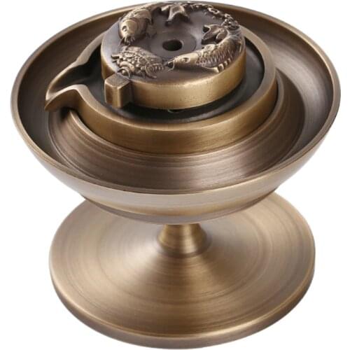 Brass Backflow Insence Burner Vintage Smoke Fountain Arabic Incense Stick Holder Lotus Wierrook Waterval Smoke Diffuser AC50IB
