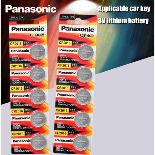 Panasonic Top Quality Lithium Battery 10PCS/LOT 3V Li-ion cr2016 Button Battery Watch Coin Batteries cr 2016 DL2016 ECR2016 GPCR