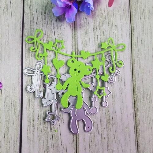 Bear Decoration Craft Metal Cutting Dies Stencil Scrapbooking Template Photo Album Cards Paper Embossing DIY Dies Cut Die 2021