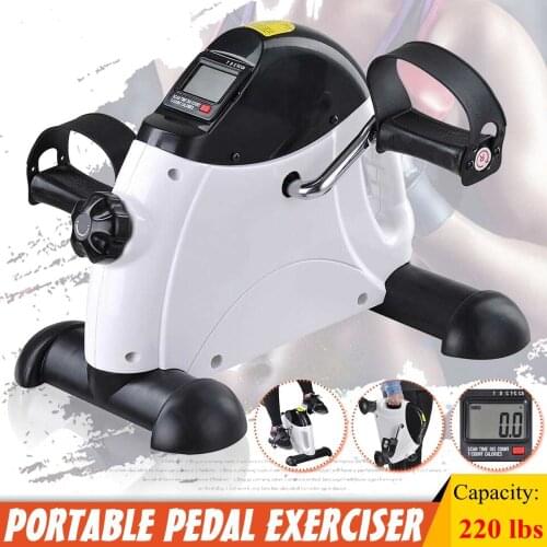 Mini Pedal Stepper Exercise Machine LCD Display Indoor Cycling Bike Stepper Treadmill Ttraining Apparatus For Home Office Gym