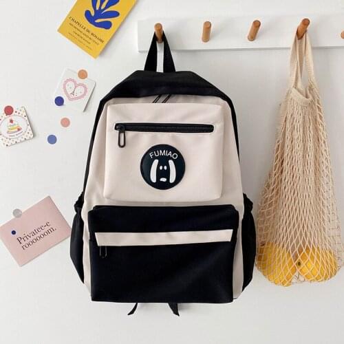 Ladies Fashion Cool Candy Color Nylon Waterproof School Bag Backpack Large Capacity Leisure Travel School Computer Handbag